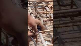 Binding Wire Tying Method in Steel Reinforcement | #shorts #short #bindingwire #steelreinforcement