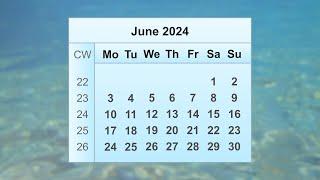 June 2024 Calendar