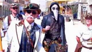 Steampunk Convention Lord and Lady Towers with DocPhineas at Old Tucson Studios Wild West Con 2015