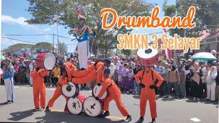 Atraksi Drumband SMKN 3 Selayar HUT RI ke 78