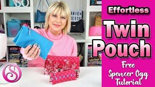 Twin Pouch Tutorial - Spencer Ogg Patterns. Double Pencil case