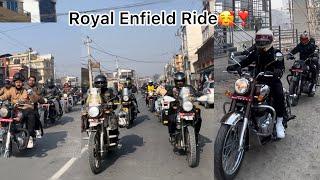 Royal Enfield ride (Bullet ride) To Nagarkot . Slow race competition pani kheliyo