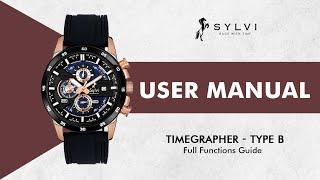 SYLVI Timegrapher Type B User Manual⌚ | How To Use Chronograph Watch Step By Step Guide