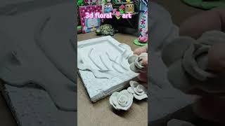 3d floral clay art#art #diyideas #3dart  #ideas #shorts #youtubeshorts