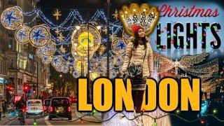 London Christmas Lights 2024, London Walking Tour | History of Christmas Lights in London