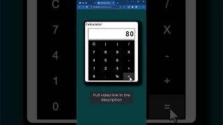 Creating a Calculator using HTML, CSS & JavaScript