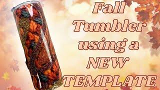 Gorgeous fall tumbler tutorial using a NEW template