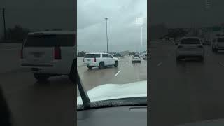 Tornado Flips Semitruck on Texas Highway