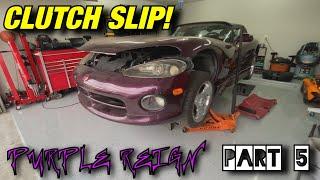 DODGE VIPER TRANSMISSION CLUTCH REMOVAL! PROJCET PURPLE REIGN PART 5