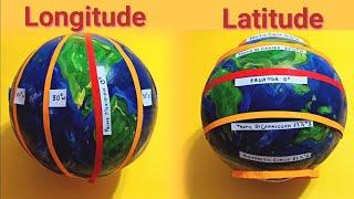 Latitude Longitude model for school project | How to make 3D Model of Longitude And Latitude