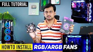 How to Install Cooler Master RGB or ARGB Fans | Full Tutorial on Installing Cooler Master Fans