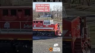 CSX911 Deshler, OH Jingle Bells and a wave!