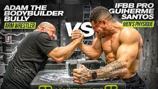 Arm Wrestling: Jacked Men's Physique Athlete Takes on Adam The Bodybuilder Bully