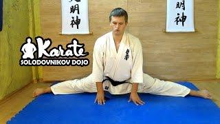 Как сесть на шпагат / разминочный комплекс / stretching kyokushinkai karate кекусинкай карате