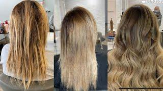 Extension transformation! Hybrid extension application | How to custom blend hair extensions