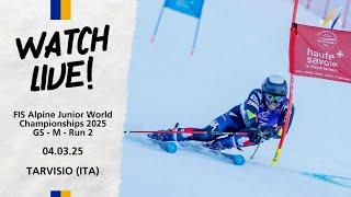 LIVE | FIS Alpine JWSC 2025 - Men - Giant Slalom Run 2 - Tarvisio (ITA)