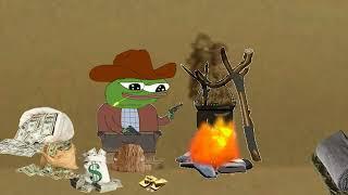 peepo robs a bank in the wild west