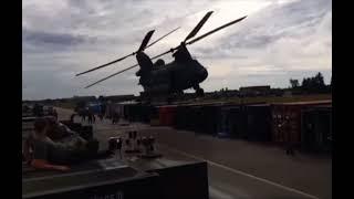 CH-47 Extremely low fly by