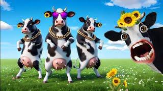 FUNNY COW DANCE 22│Cow Song & Cow Videos 2024 | Cow dance mix | funny dancing cow | gaiya mooing cow