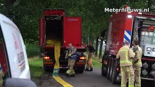 Grote brand agrarisch bedrijf in Drentse Meppen