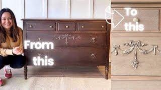 Beautiful Antique Dresser Rescue | Thrifted Furniture Flip