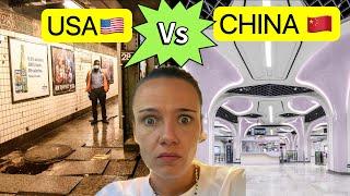 Living in China vs Living in America || 中国vs美国。。 我很震惊