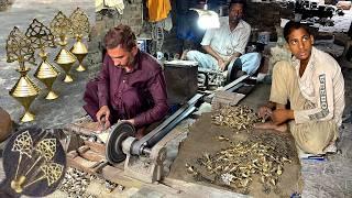 Wonderful Brass Jewelry Project: Antique Surma Dani Making Process | Metal Eye Liner Box