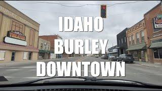 Driving Tour Downtown Burley Idaho Small Town Charm with Pretty Cool Castle Playground for Kids