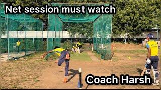 || Coach Harsh || Royal Cricket Academy || Net Session ||