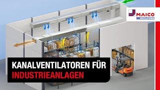 Kanalventilatoren für Industrieanlagen