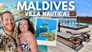 MALDIVES VLOG!  VILLA NAUTICA  Luxury Ocean Suite Villa, Scuba Diving & Swimming With Sharks  