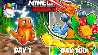 I Survived 100 Days as an ELEMENTAL POKEMON in HARDCORE Minecraft