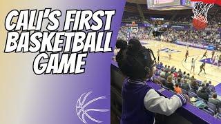 CALI'S FIRST BASKETBALL GAME! I TAKE MY TODDLER TO A BASKETBALL GAME!