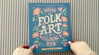 Modern Folk Art Coloring Book Flip-Through