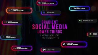 Gradient Social Media Lower Thirds: Mogrt (Pr) template