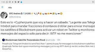 Enviando mensajes al satélite Blockstream con Telegram lntxbot