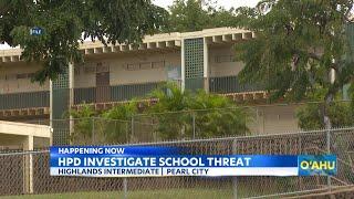 Threat made against Highlands Intermediate School in Pearl City; Suspect arrested