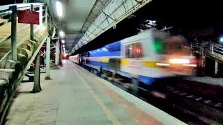 DIESEL FURYWDP4D Madgaon Rajdhani attacks Kelve Road at 130 kmph - INDIAN RAILWAYS