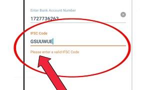 invalid IFSC Code problem Paytm