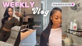 WEEKLY VLOG | just a girl in her 20s ᥫ᭡: apartment hunting, hair appt, cooking, movies, more