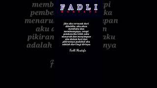 petuah Fadli Mustafa #storywa