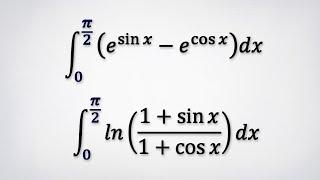 Два определенных интеграла от тригонометрических функций