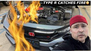 HOW A SMALL OIL LEAK NEARLY BURNED DOWN A HONDA CIVIC TYPE R | #howto #diy #dealershiplife