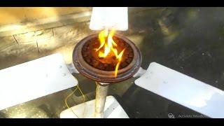 Ceiling Fan Extreme Fire Test o_Oddly satisfying