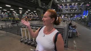 Как уехать из аэропорта Бангкока в Паттайю. Suvarnabhumi Airport  Thailand LIVE