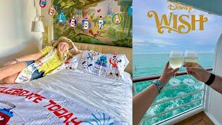 Disney Wish Cruise 2024 - Stateroom SURPRISE! Embarkation Day, Sailaway Party, Food, Shows & MORE!