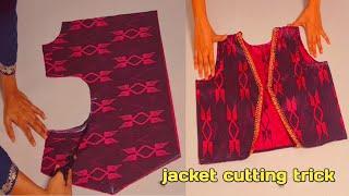 secret jacket cutting | how to cut jacket top | koti | jacket cutting and stitching for beginners