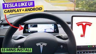 NEW Instrument Cluster Display With BEST UI & Graphics For Tesla Model 3/Y (Carplay | Android Auto)