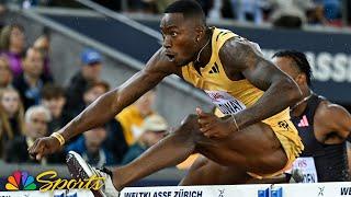 Grant Holloway MAKES HISTORY by .01 with Zurich Diamond League victory | NBC Sports