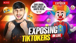 EXPOSING TIKTOKERS ON LIVE  HEADPHONES MUST   #nonstopgaming -free fire live